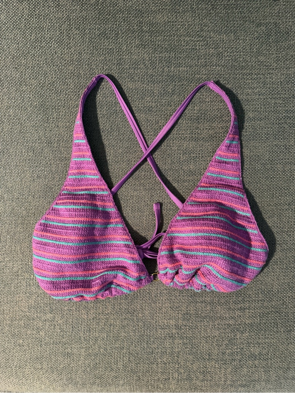 Shade & Shore Women's Crochet Triangle Bikini Top